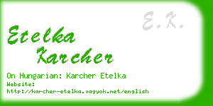 etelka karcher business card